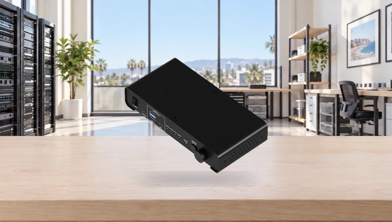 SC6G0 routes HDMI, USB-C, UVC, and AV over IP.